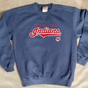 Cleveland Indians Navy Crewneck Sweatshirt - Classic Team Pullover